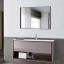 Sleek Modern Black Aluminum 30" x 24" Bathroom Vanity Mirror