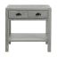 Arden Driftwood Gray Solid Pine 2-Drawer Nightstand with Shelf