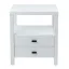 Westwood Modern White Solid Wood 2-Drawer Nightstand