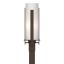 Coastal Bronze Square Aluminum Outdoor Lantern with Frosted Glass