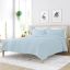 Pale Blue Twin Microfiber Quilted Coverlet & Sham Set