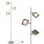 White Adjustable Multi-Head LED Floor Lamp with 3-Way Switch