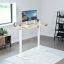 Light Wood & White Electric Adjustable Standing Desk 71"