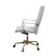 Ergonomic High Back Swivel Office Chair in Vintage White Leather