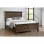 Transitional Queen Panel Bed with Storage in Burnished Oak