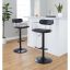 Black Adjustable Swivel Metal Bar Stool Set