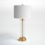 Cassian Art Deco Inspired Clear Glass & Gold Table Lamp