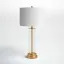 Cassian Art Deco Inspired Clear Glass & Gold Table Lamp