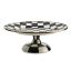 Enchanted Tiered Round Multi-Color Ceramic Platter with Metallic Band