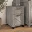 Restored Gray 2-Drawer Mobile Filing Cabinet with Lockable Casters