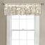 Ivory Taffeta Rod Pocket Window Valance with 3D Circles