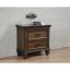 Burnished Oak Contemporary 2-Drawer Nightstand with Pullout Tray