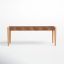 Bandelier 49'' Light Honey Teak and Leather Weave Bench with Storage