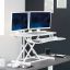 Elevate 36" White Pneumatic Standing Desk Converter with Removable Keyboard Tray