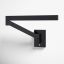 Joziah Black Aluminum LED Swing Arm Sconce with White Diffuser