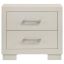 Sleek Modern White Solid Wood 2-Drawer Nightstand