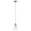 Mini English Nickel Glass Pendant Light with Clear Seedy Shade