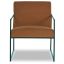 Spice-Hued Velvet Contemporary Accent Chair with Metal Frame