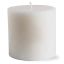Elegant Unscented White Paraffin Pillar Candle, 3x3 Inches