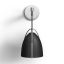 Norman Midnight Black and Chrome 1-Light Outdoor Wall Sconce