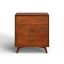 Flynn Transitional 3-Drawer Solid Mahogany Chest in Acorn Brown