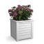 Lakeland White Resin Square Planter with Water Reservoir