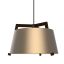 Elysian Dark Stained Walnut and Gold Drum Pendant Light