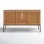 Zadie Natural Rattan 58'' Sideboard with Black Legs