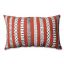 Rustic Rust, Cream & Black Embroidered Cotton Lumbar Pillow Set