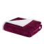 Burgundy Oversized Textured Plush Reversible Throw