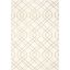 Ivory Geometric Hand-Knotted Wool 9' x 12' Rug