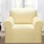 Cream Stretch Polyester Blend Recliner Slipcover