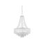 Vintner Blanc 7-Light Chandelier in Contemporary Silver Leaf & Opaque White