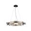 Elegant Aspen Polished Nickel Drum Chandelier with Seeded Crystal Spears