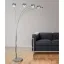 Dealba Adjustable Multi-Head Arc Floor Lamp in Polished Chrome