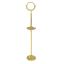 Elegant Polished Brass Floor Standing Vanity Mirror with Tray