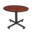 Contemporary 50" Cherry and Maple Round Dining Table