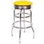 Retro Yellow 30'' Swivel Adjustable Backless Bar Stool