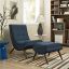 Azure Elegance Manufactured Wood Lounge Chair and Ottoman Set