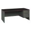Executive Charcoal Mahogany Metal Desk with Filing Cabinet