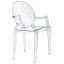 Ethereal Grace 36" Transparent Clear Acrylic Arm Chair