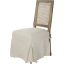 Louis Gray Linen and Cane Wood Upholstered Side Chair