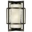 Bronze Dimmable Outdoor Wall Sconce with Frosted Glass