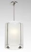 Matte Black Textured Glass Drum Pendant with Energy Star LED