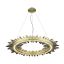 Aspen 34'' Brushed Brass Ring Chandelier with Bubbled Crystal Studs