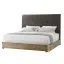 Echo Oak King Bed with Hand-Woven Leather Headboard
