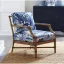 Laguna Sands Ultra Down Cushioned Accent Chair in Blue/White