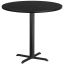 42'' Round Black Laminate Bar Height Table with X-Base