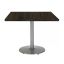 Urban Loft 30" Square Reclaimed Wood Bar Table with Silver Pedestal Base