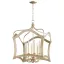 Aged Silver Leaf 8-Light Geometric Chandelier